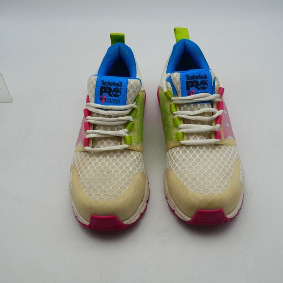 Timberland Women's 6.5 PRO Radius Composite Safety Toe Work Shoes White Pink - Picture 8 of 10
